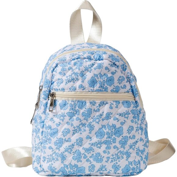 Elegant Cotton Mini Backpack Purse in Orchid - Adjustable Straps, Zipper Closure - Picture 1 of 7